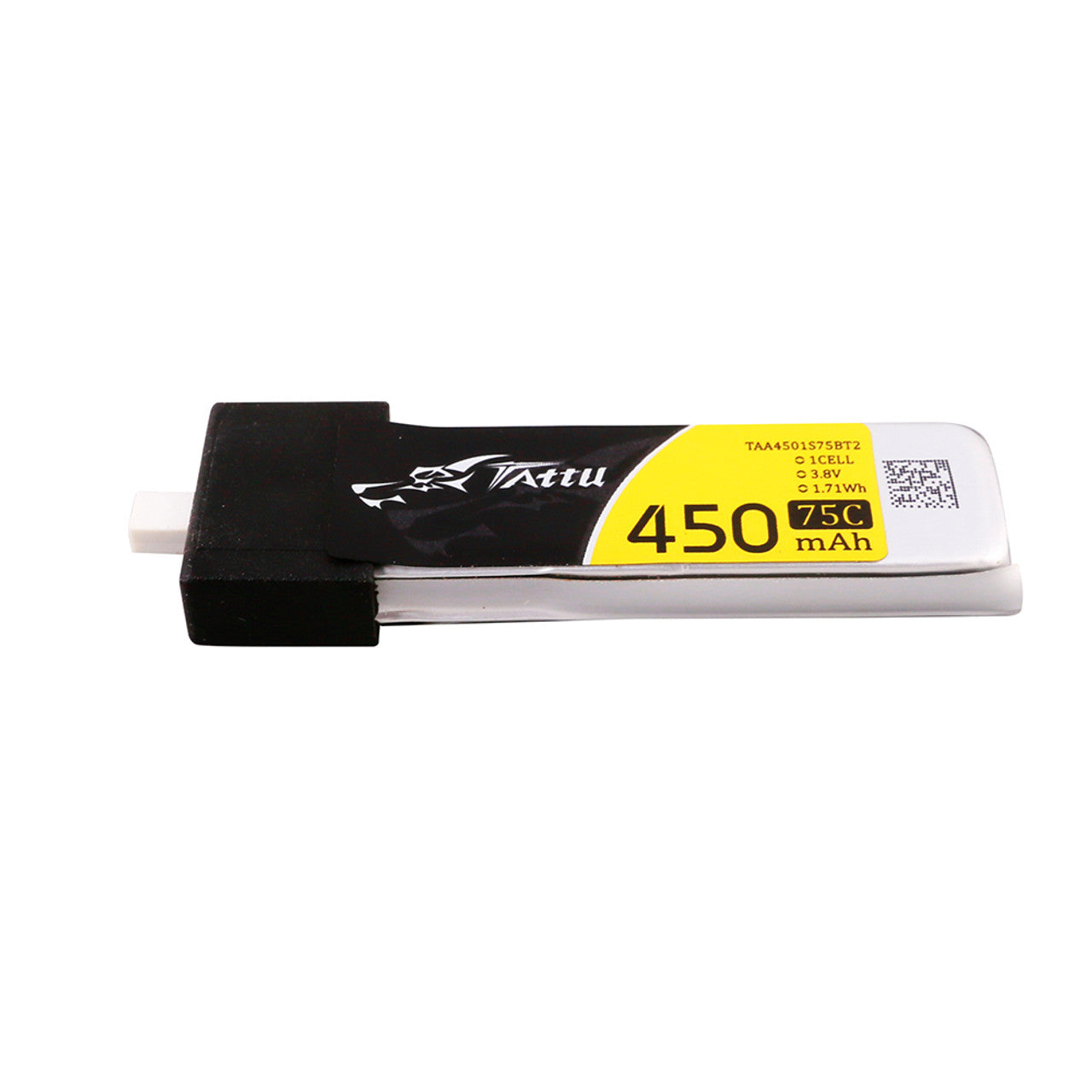 Tattu 450mAh 3.8V HV 1S 75C BT2.0 (Pack Of 2)