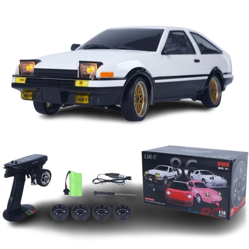 LDRC 1/18 Scale AE86 LD1801 RC Drift Car w/ Gyro System - RTR