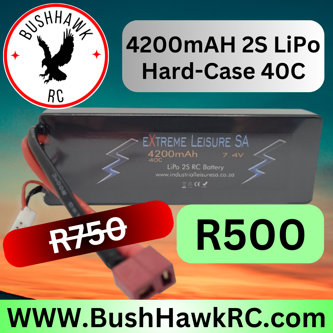 RC LiPO Battery – 2S 4200mAh 40C - Hard Case