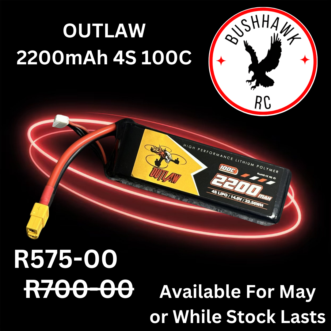 4s 2200mAh 100C LIPO - OUTLAW