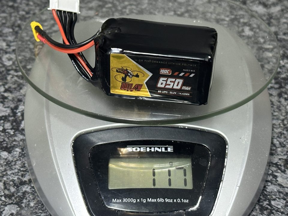 OUTLAW 650mAh 22.2V 6S 100C XT30