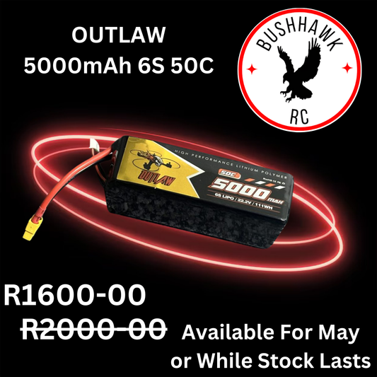 OUTLAW 5000mAh 22.2V 6S 50C XT60