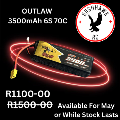 6s 3500mAh 70C LIPO - OUTLAW