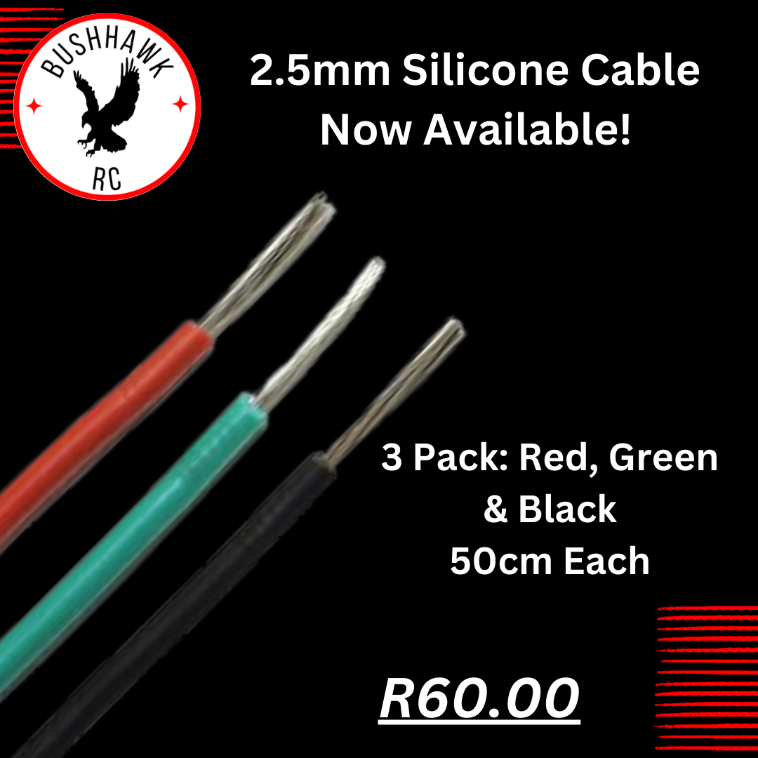 2.5mm Silicone Cable (3 Pack) (14 AWG)