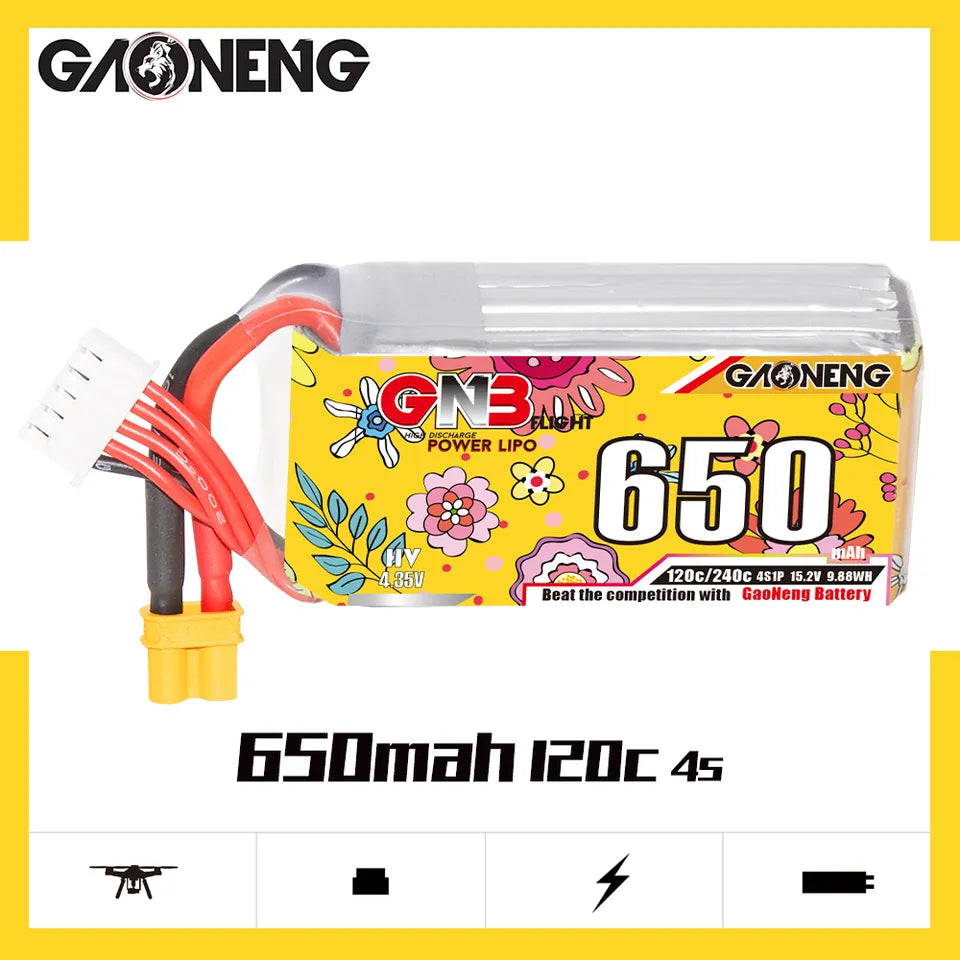 GNB 650mAh 14.8V HV 4S 120C XT30