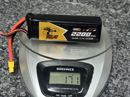 3s 2200mAh 100C LIPO - OUTLAW