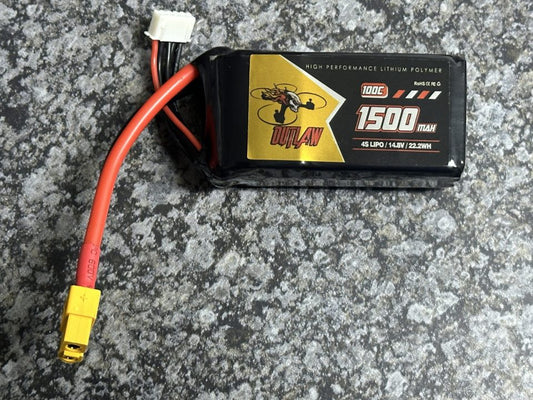 OUTLAW 1500mAh 14.8V 4S 100C XT60