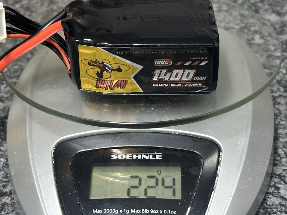 OUTLAW 1400mAh 22.2V 6S 100C XT60