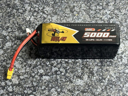 OUTLAW 5000mAh 22.2V 6S 50C XT60