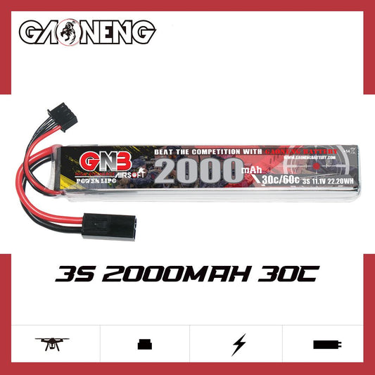 GAONENG GNB 3S 11.1V 2000mAh 30C Mini Tamiya LiPo Battery for AirSoft