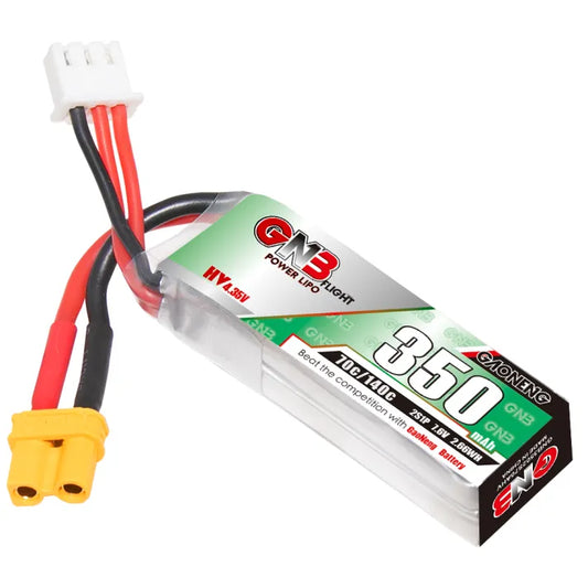GNB 350mAh 7.6V HV 2S 70C XT30 (Pack Of 2)